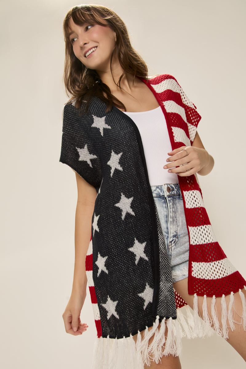 Nina American Flag Kimono