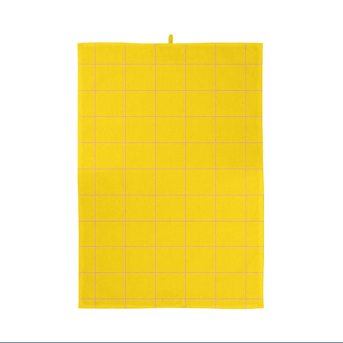 - Torchon à carreaux coton jaune