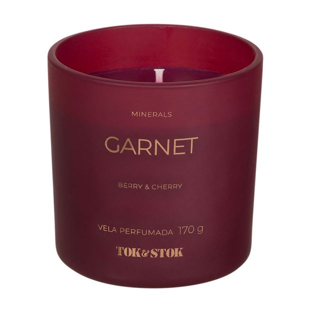 VELA PERFUMADA POTE BERRY E CHERRY MINERALS