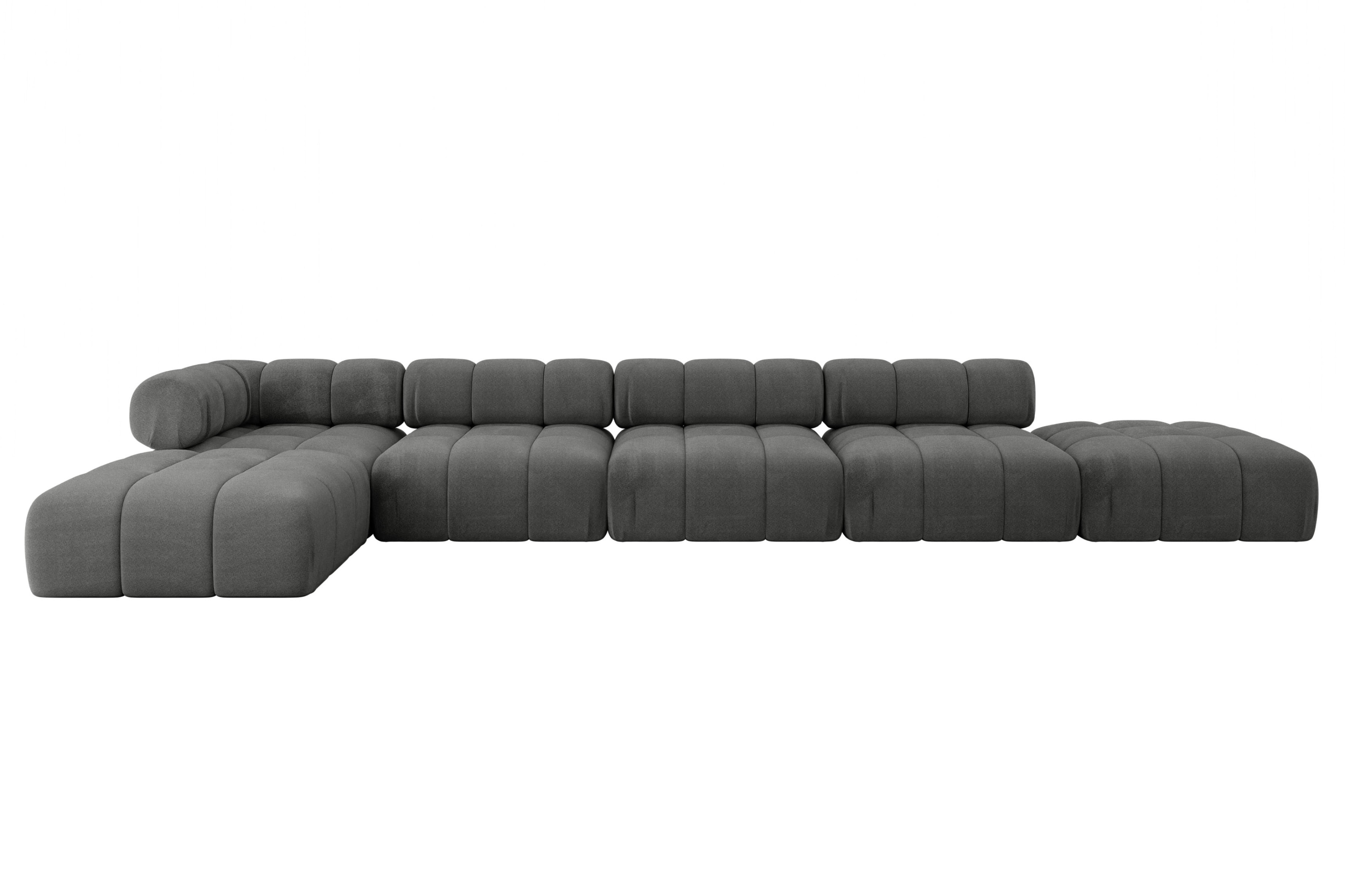 Narożnik lewostronny modułowy KERRU-L3 475x190x70 cm Grafitowy