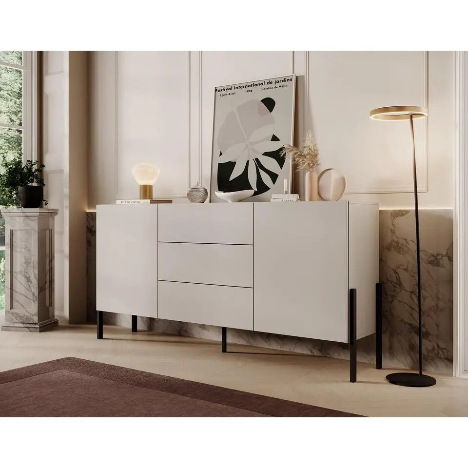 Meubella - Dressoir Jordy - Beige - 184 cm