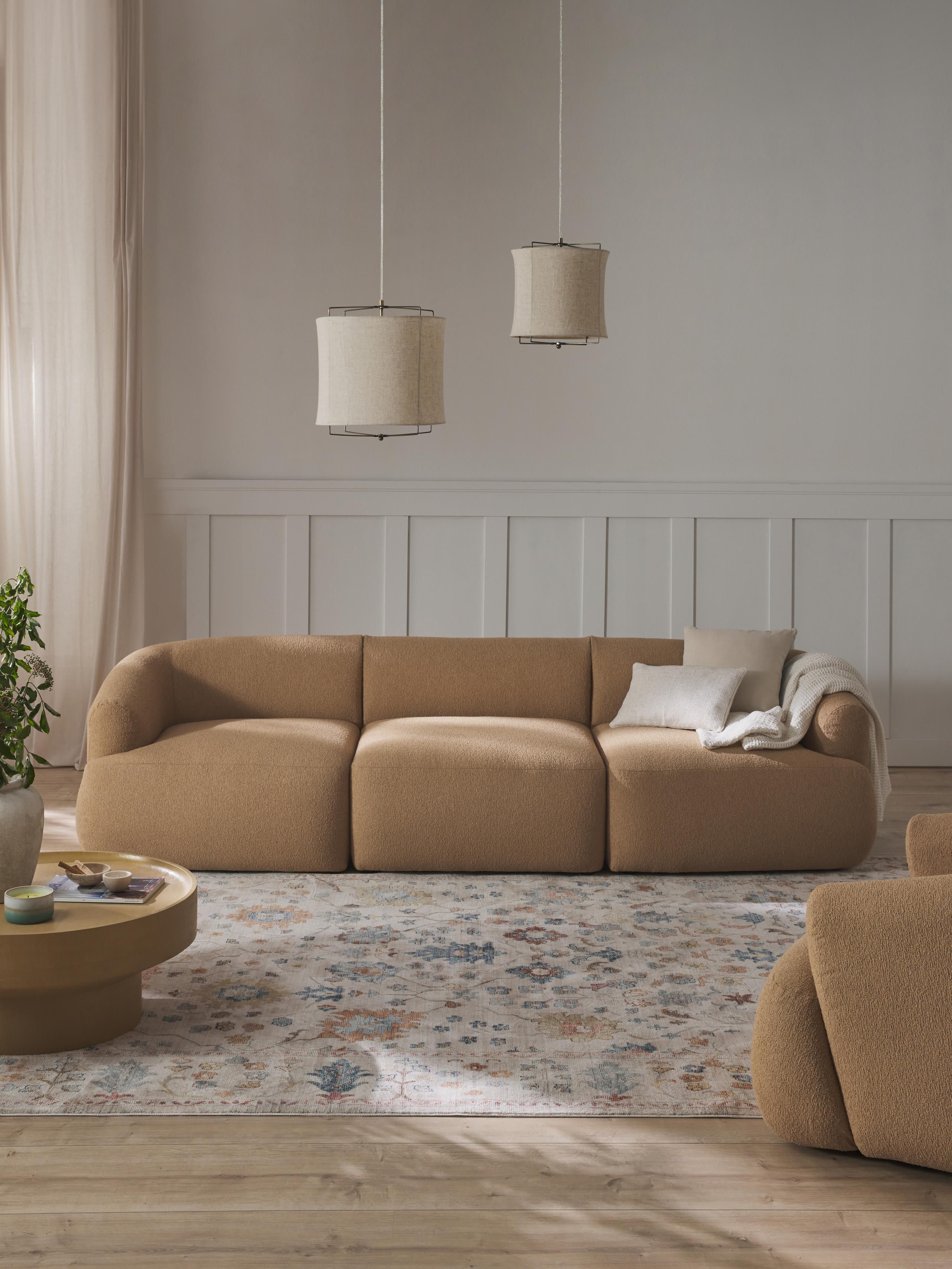 Modulares Bouclé-Sofa Sofia (3-Sitzer)