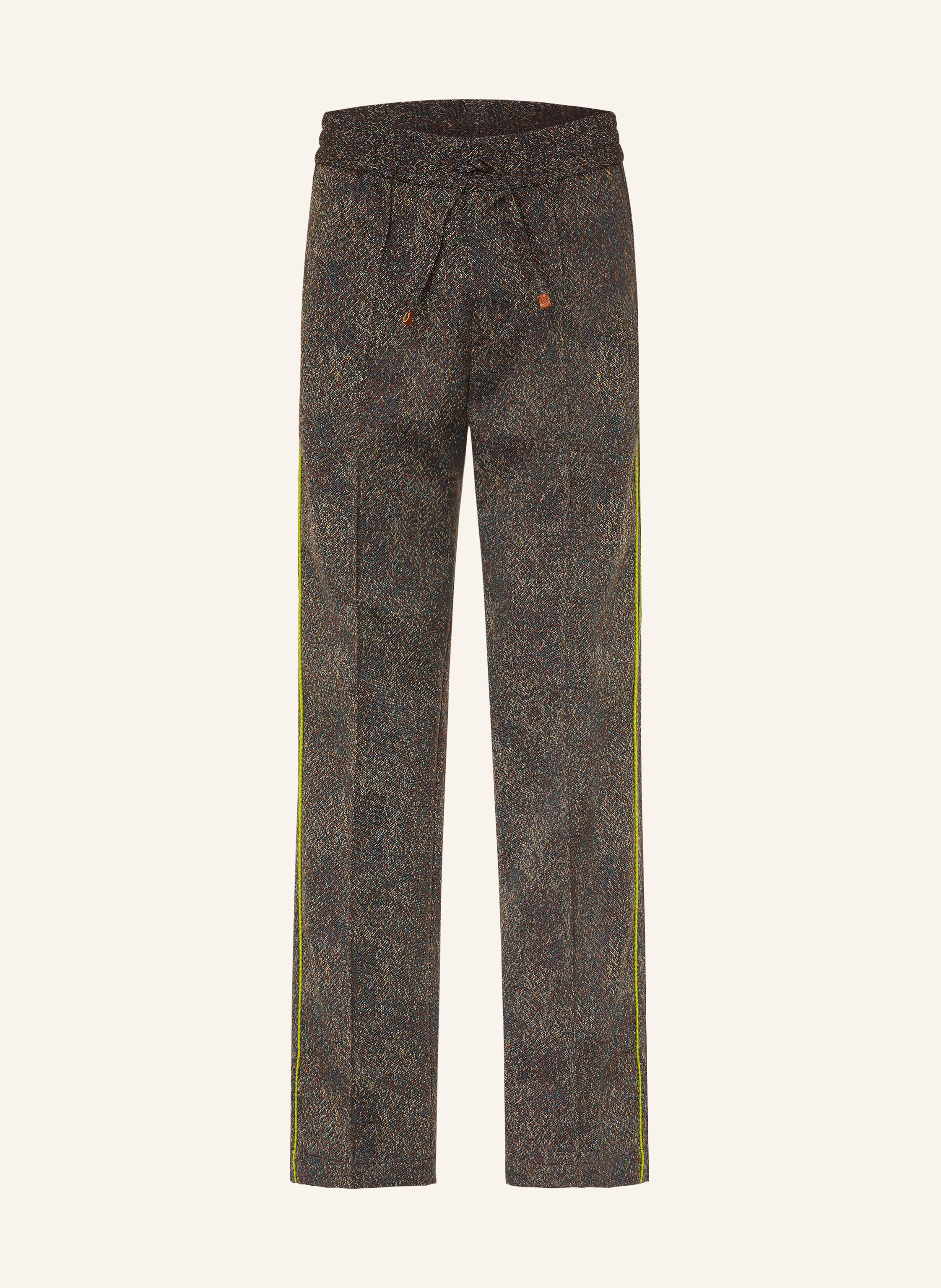 DRÔLE DE MONSIEUR Hose im Jogging-Stil Realxed Fit mit Galonstreifen