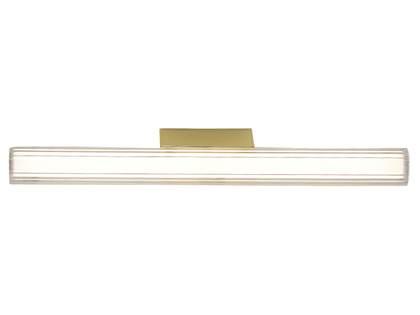 Kinkiet Linea LED 45 cm szklany złoty