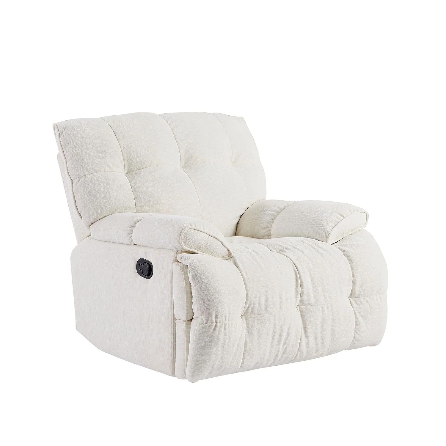 Ergonomic Glider 360 Degree Swivel Recliner Chair with Overstuffed Manual Rocking Recliner and Footrest