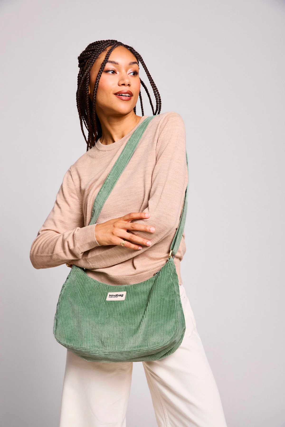 Sac Rosa Velours Vert d'eau