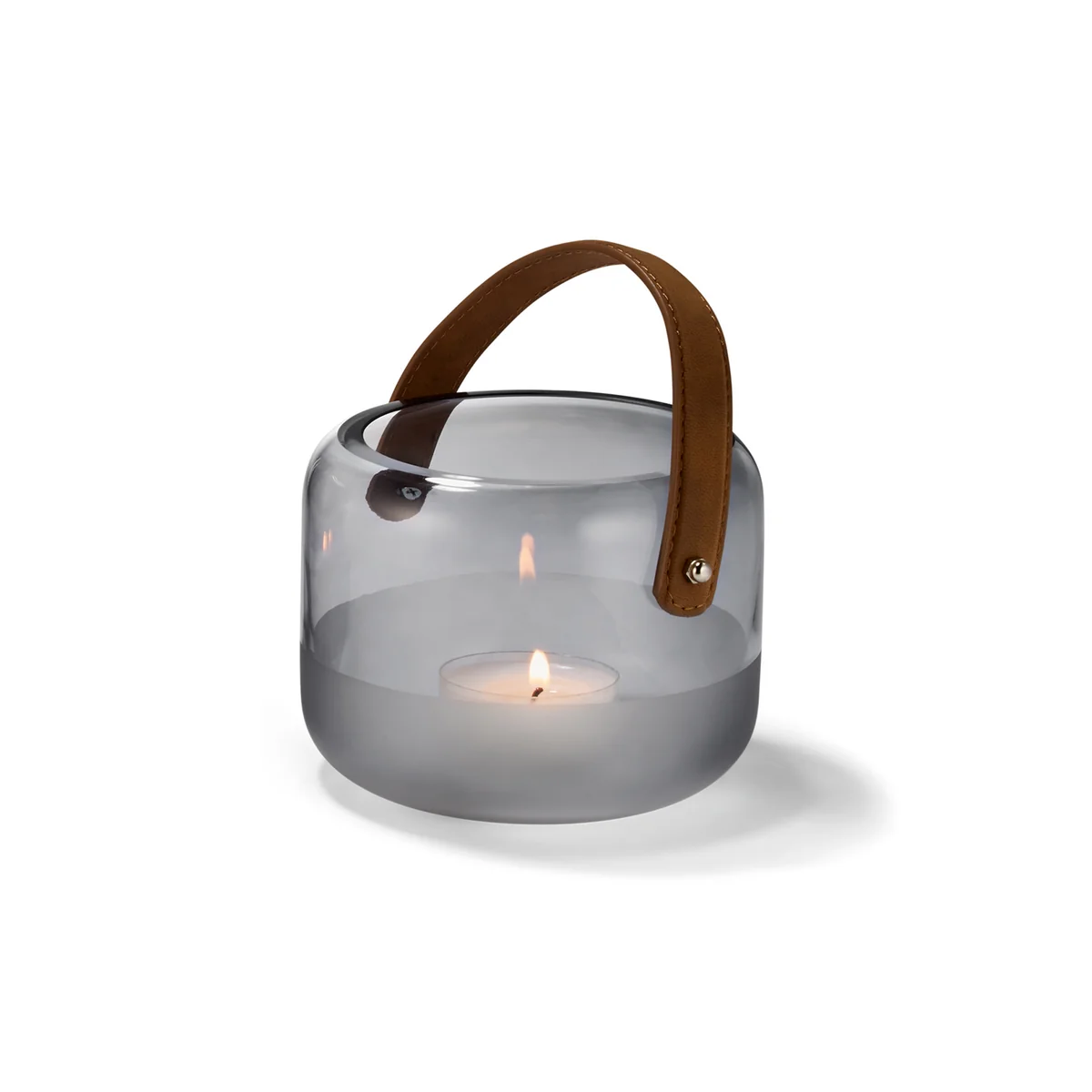 Philippi - Marlon Windlicht, Ø 15 x H 12 cm, klar / braun
