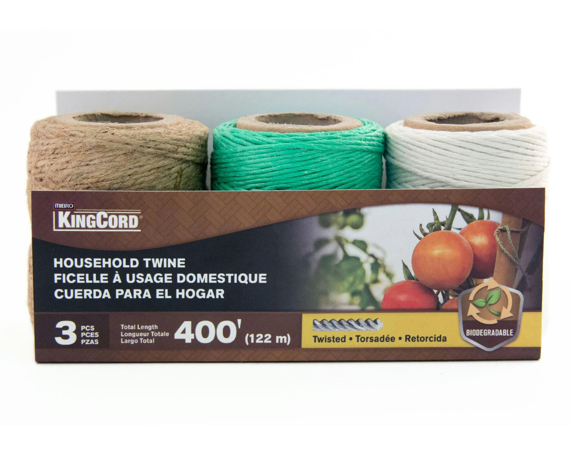 KingCord Household Twine, For Home or Cottage Use, 400-ft, 3-pk
