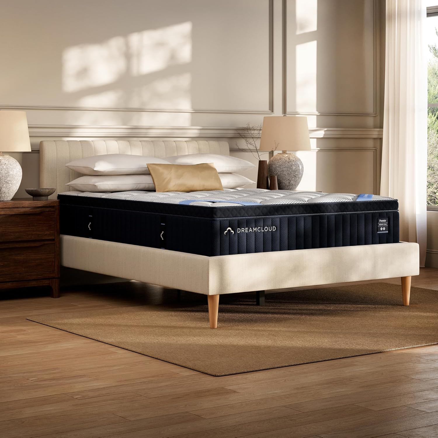DreamCloud Premier 13 Queen Mattress - Memory Foam - 365 Night Trial - Back Pain Relief - Fiberglass Free - Forever Warranty - Mattress in a Box - CertiPUR-US® Certified
