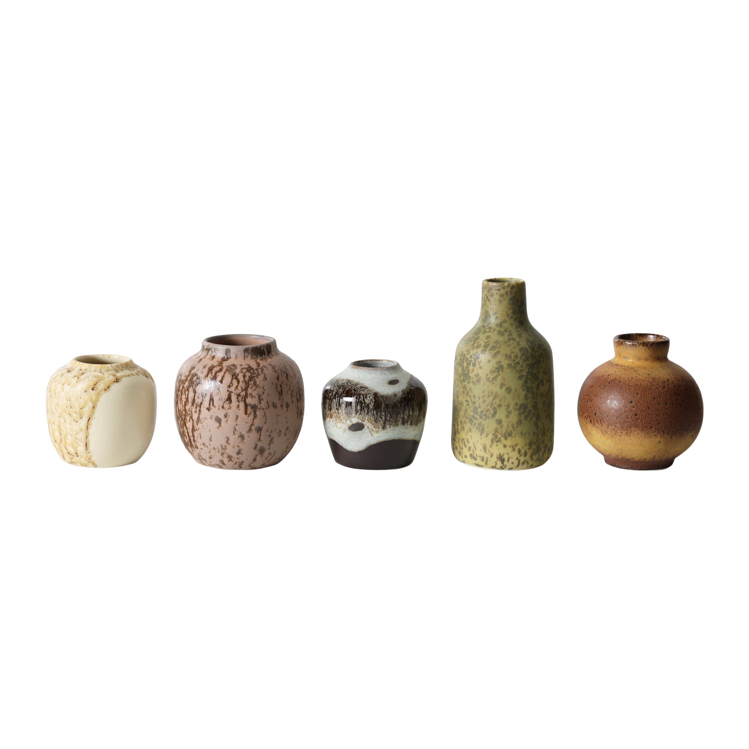 HKliving 70's Ceramics Vaas Set van 5 - Pursuit