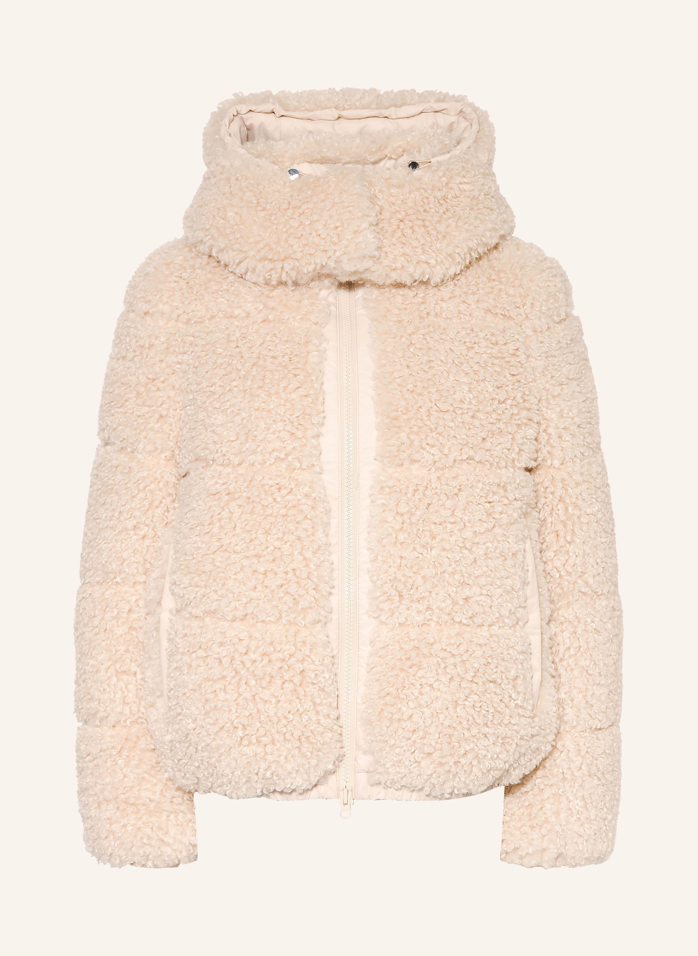 SAVE THE DUCK Kunstfell-Jacke LENORA mit abnehmbarer Kapuze