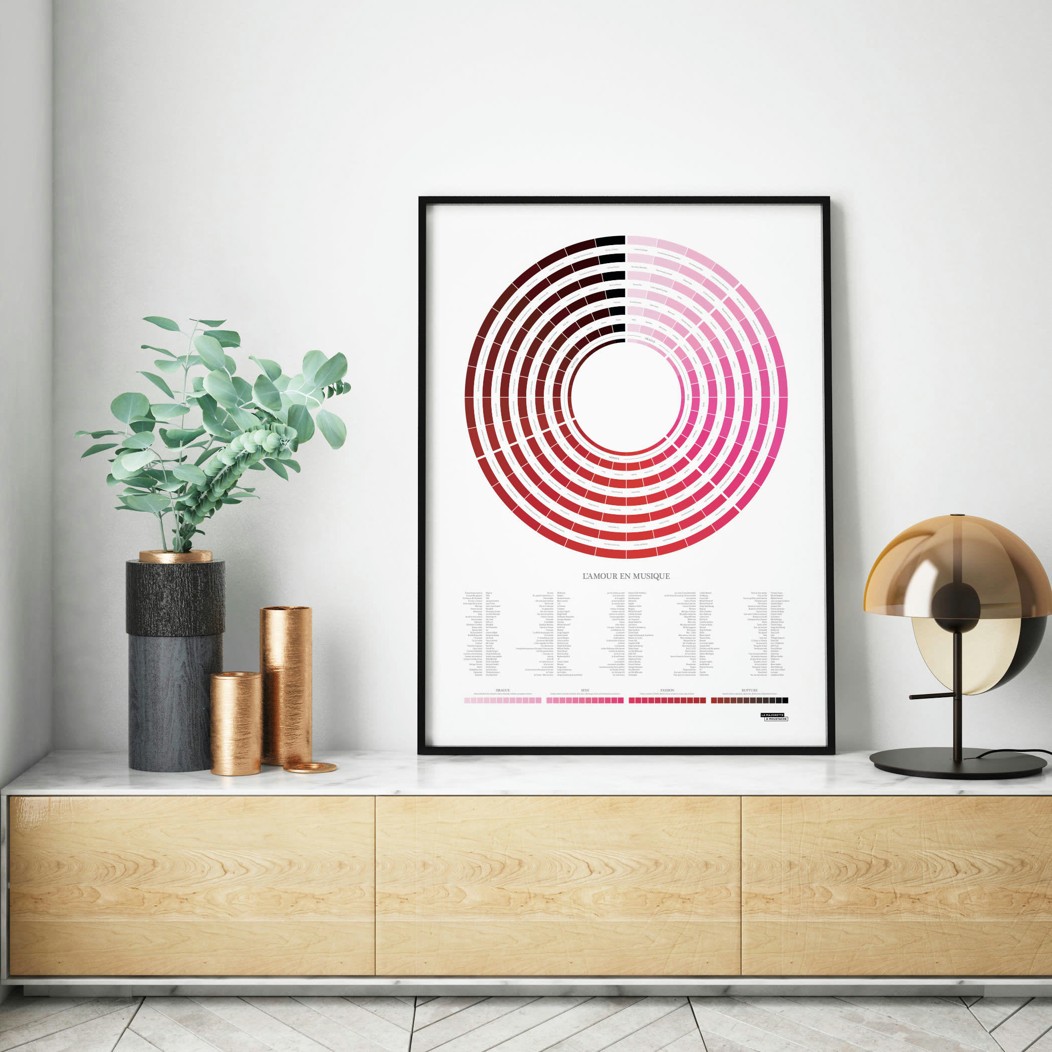 - Affiche d'art l'amour en musique 50 X 70 cm