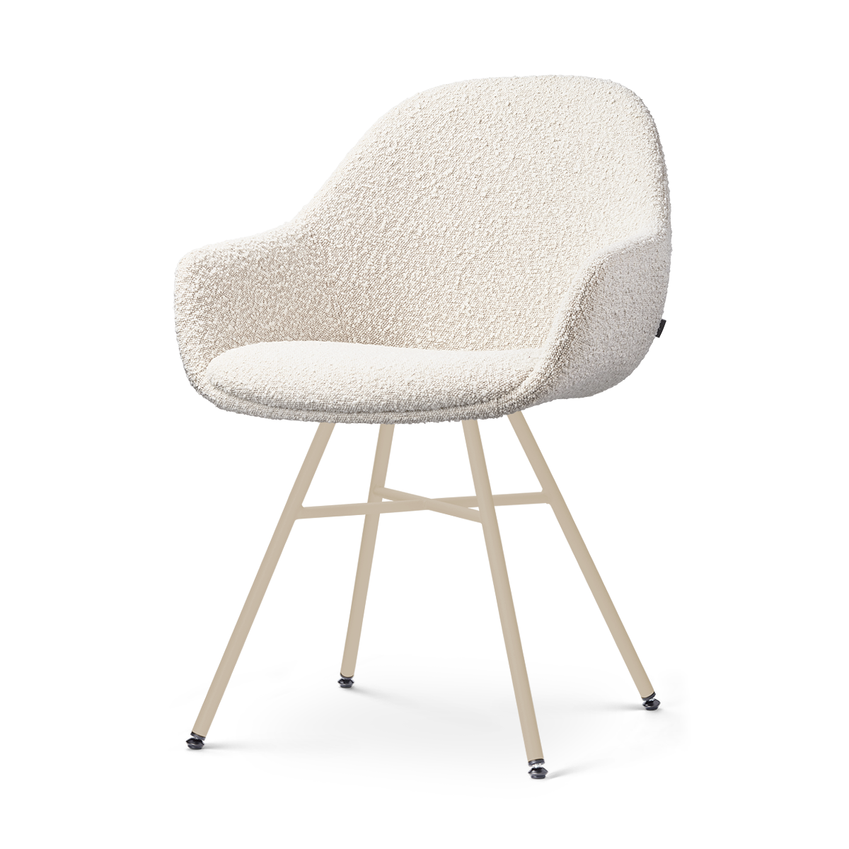 Nolon Noa-Mae eetkamerstoel bouclé beige - beige onderstel