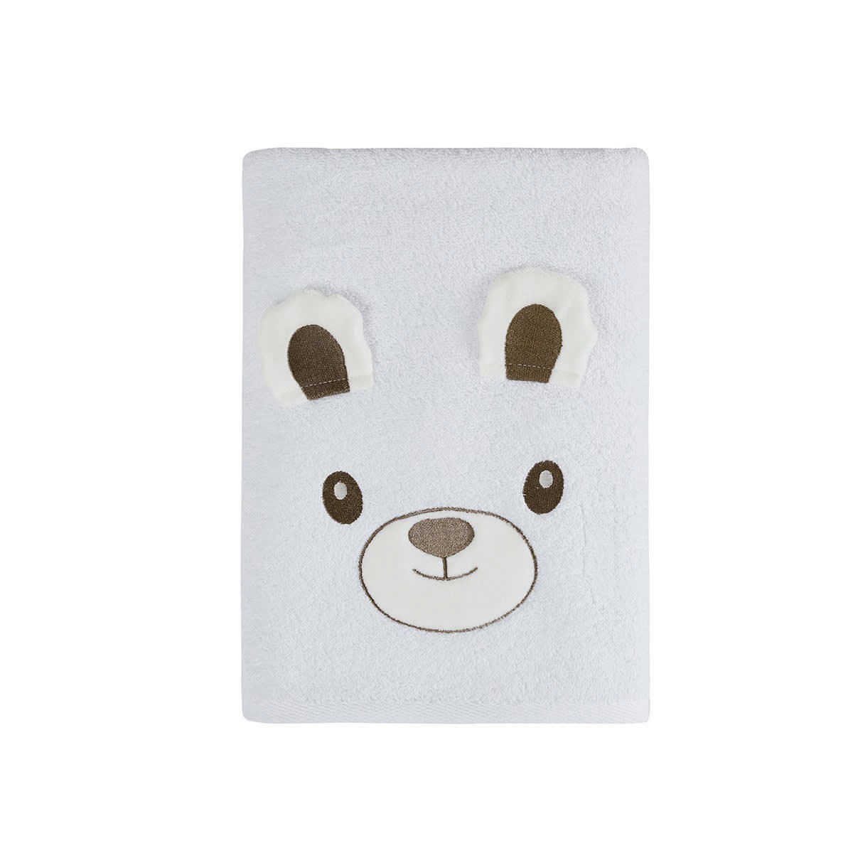 BOBBY L'OURS - Drap de bain enfant  blanc 70x130 cm