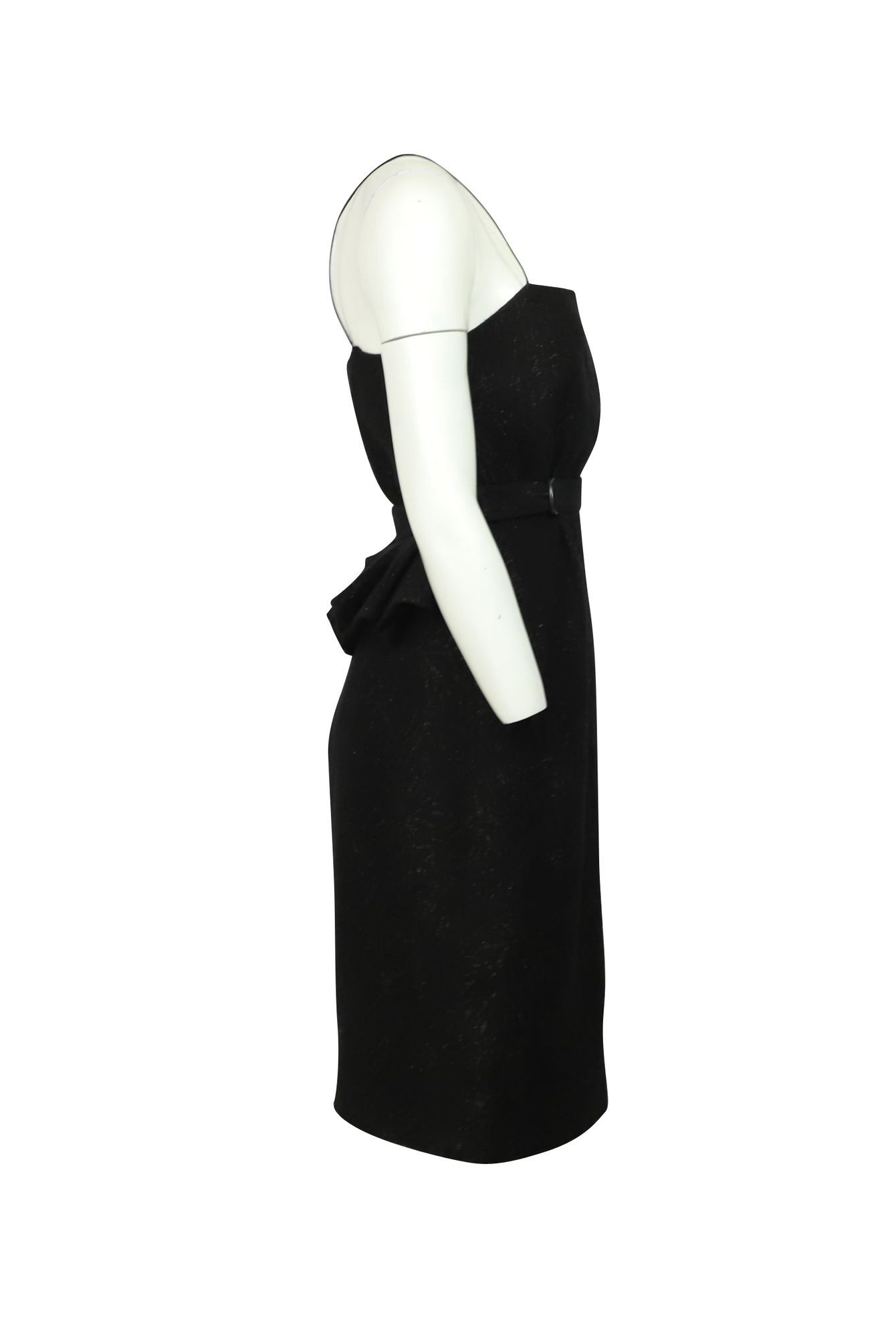 Bottega Veneta Preloved Belted Shift Dress in Black Viscose