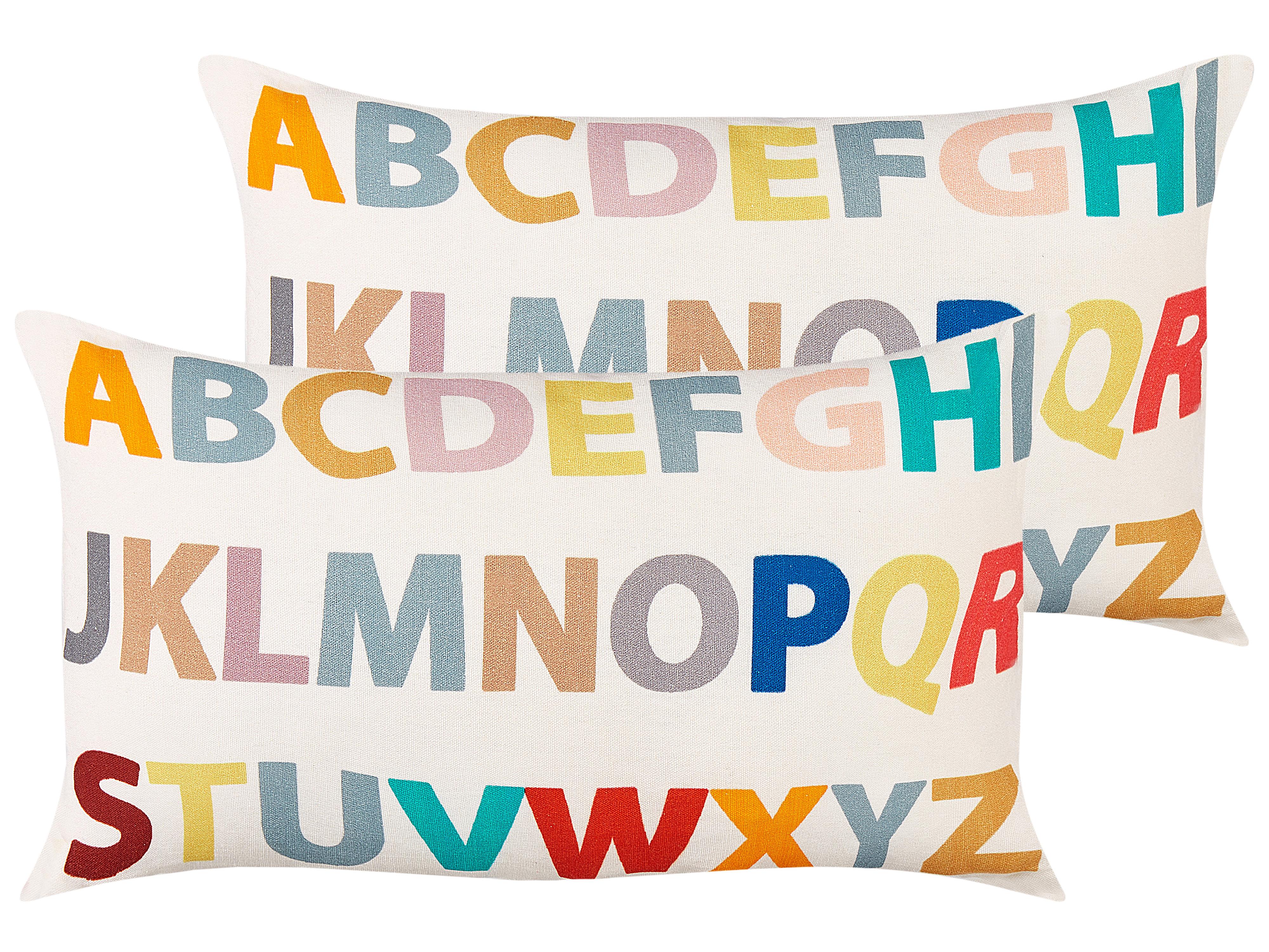 Set of 2 Decorative Cushions ASARUM Cotton 30 x 50 cm Multicolour