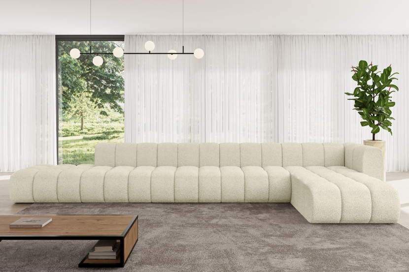 Narożnik prawostronny modułowy Zuvon-L3 - 478x177x70 cm Beżowy