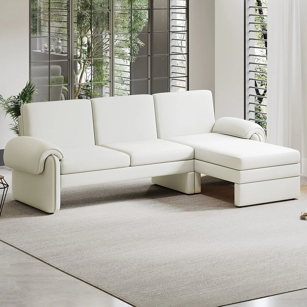 94.1 Versatile Sleeper Sofa, Reversible Chaise and 2 Pillows Included