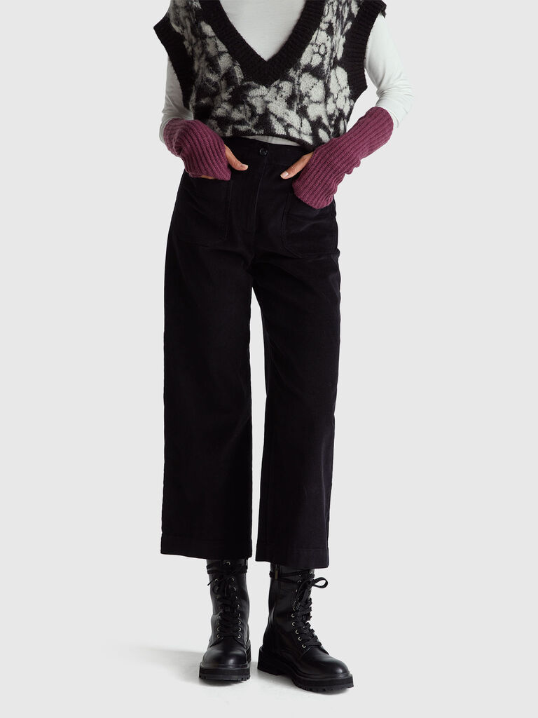 Straight corduroy trousers