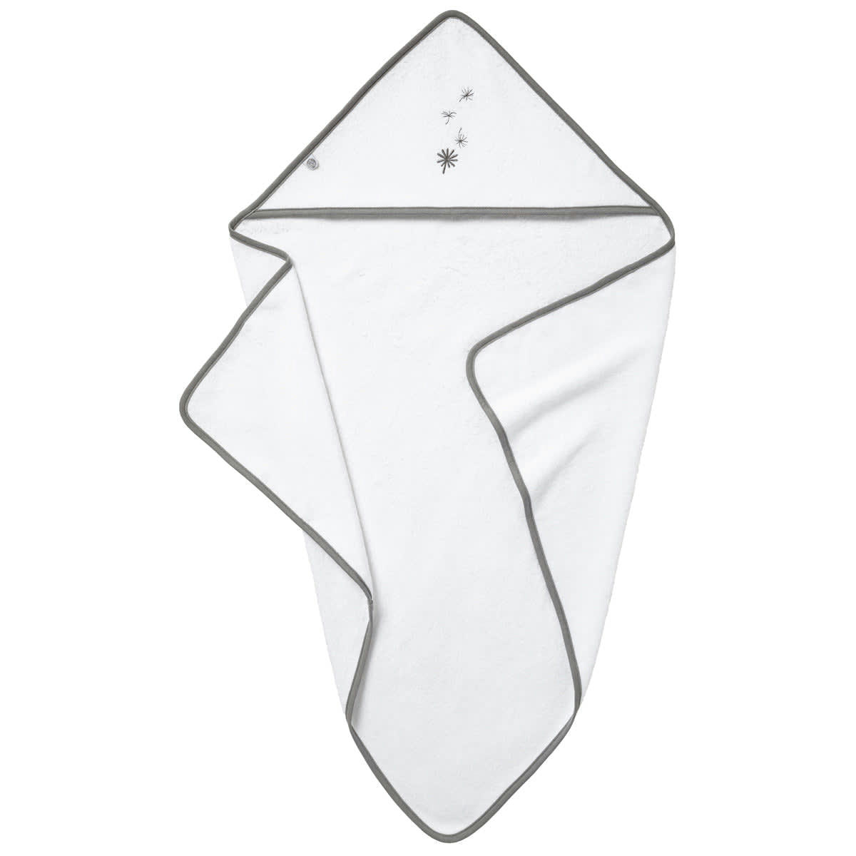 JEUNE POUSSE - Cape de bain bébé blanche en coton bio 70x70 cm