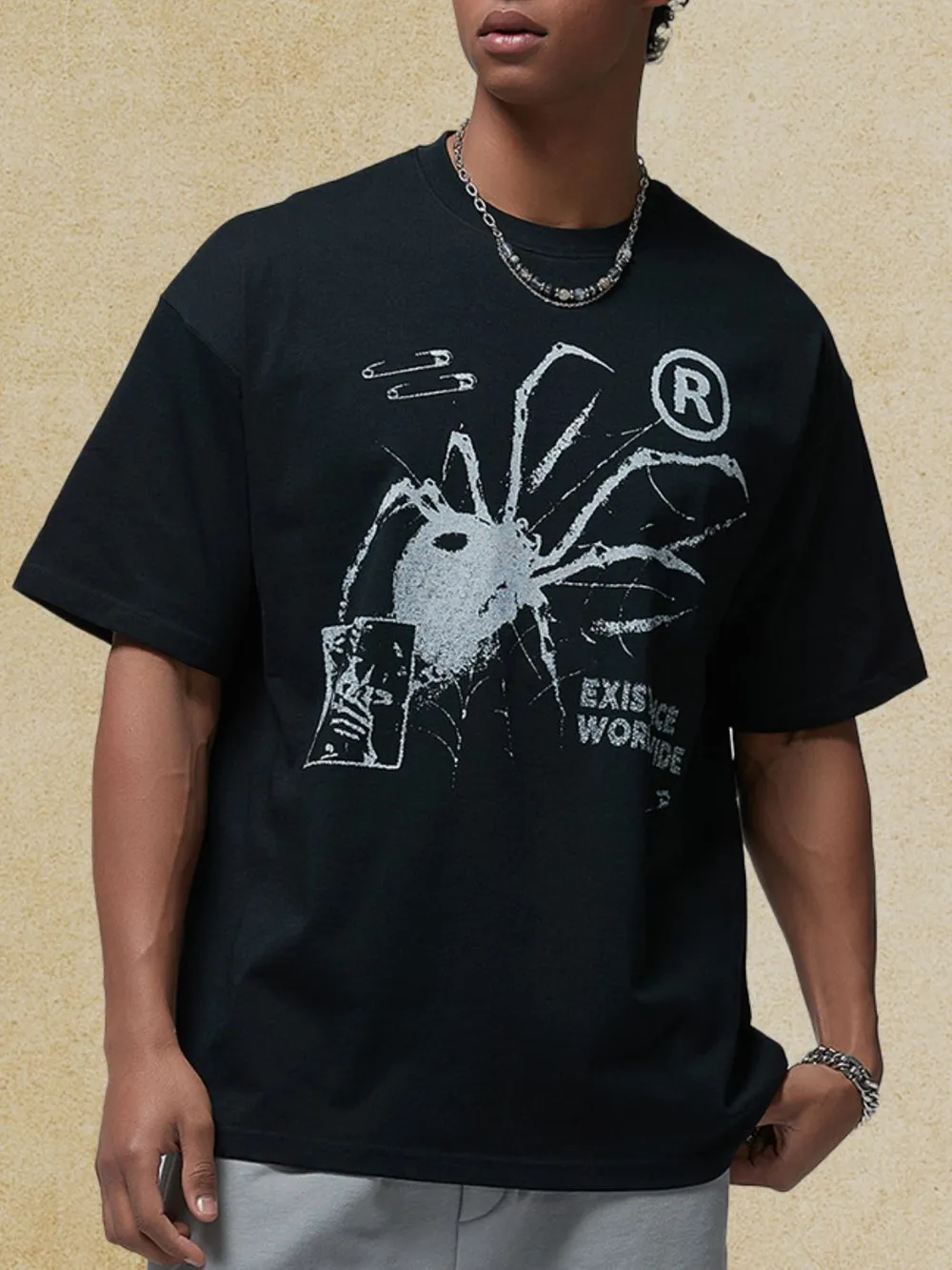 Men's Graphic Round Neck Half Sleeve T-Shirt