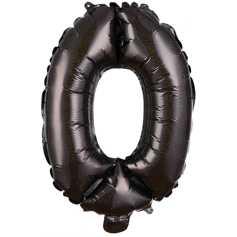 Ballon noir chiffre 0