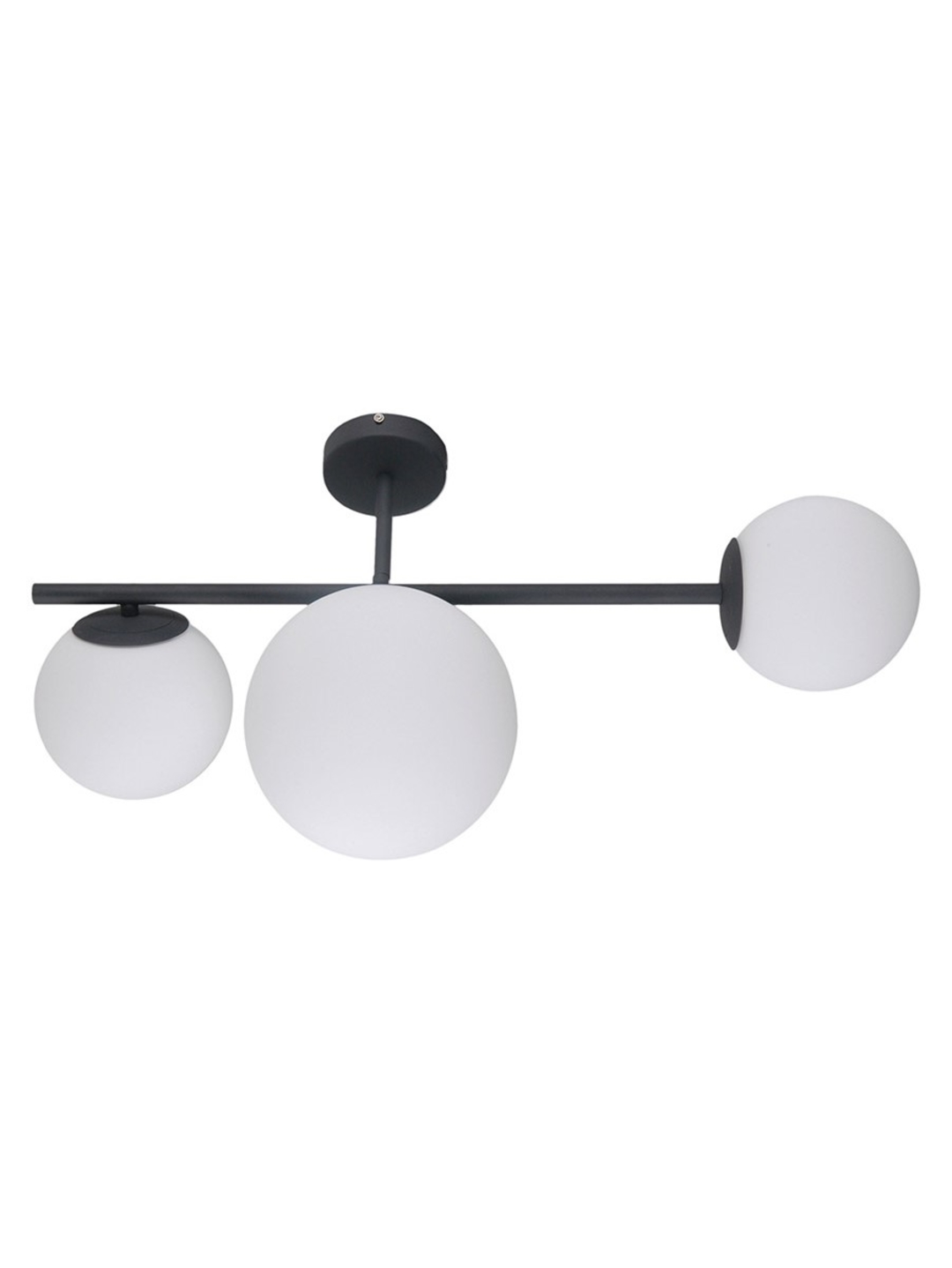 Lampa sufitowa Vailante 3-punktowa stalowa czarno-biała