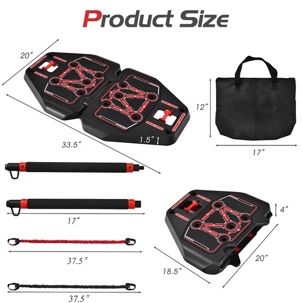 Costway Portable Home Gym Full Body Workout Equipment w/ 8 Exercise - See Details