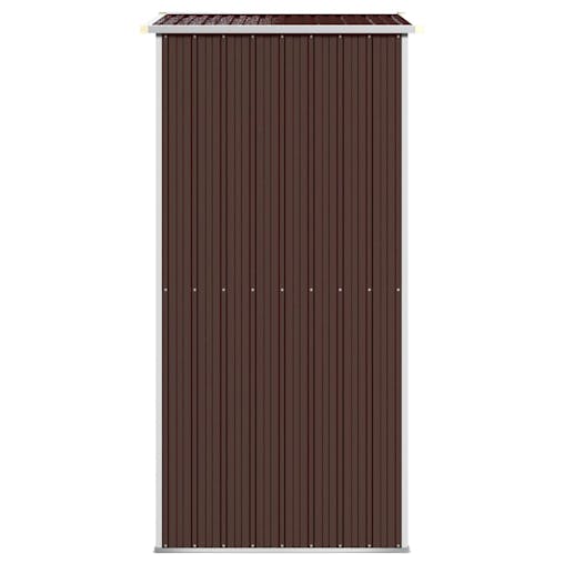 NNEVL Garden Shed Dark Brown 192x108x223 cm Galvanised Steel
