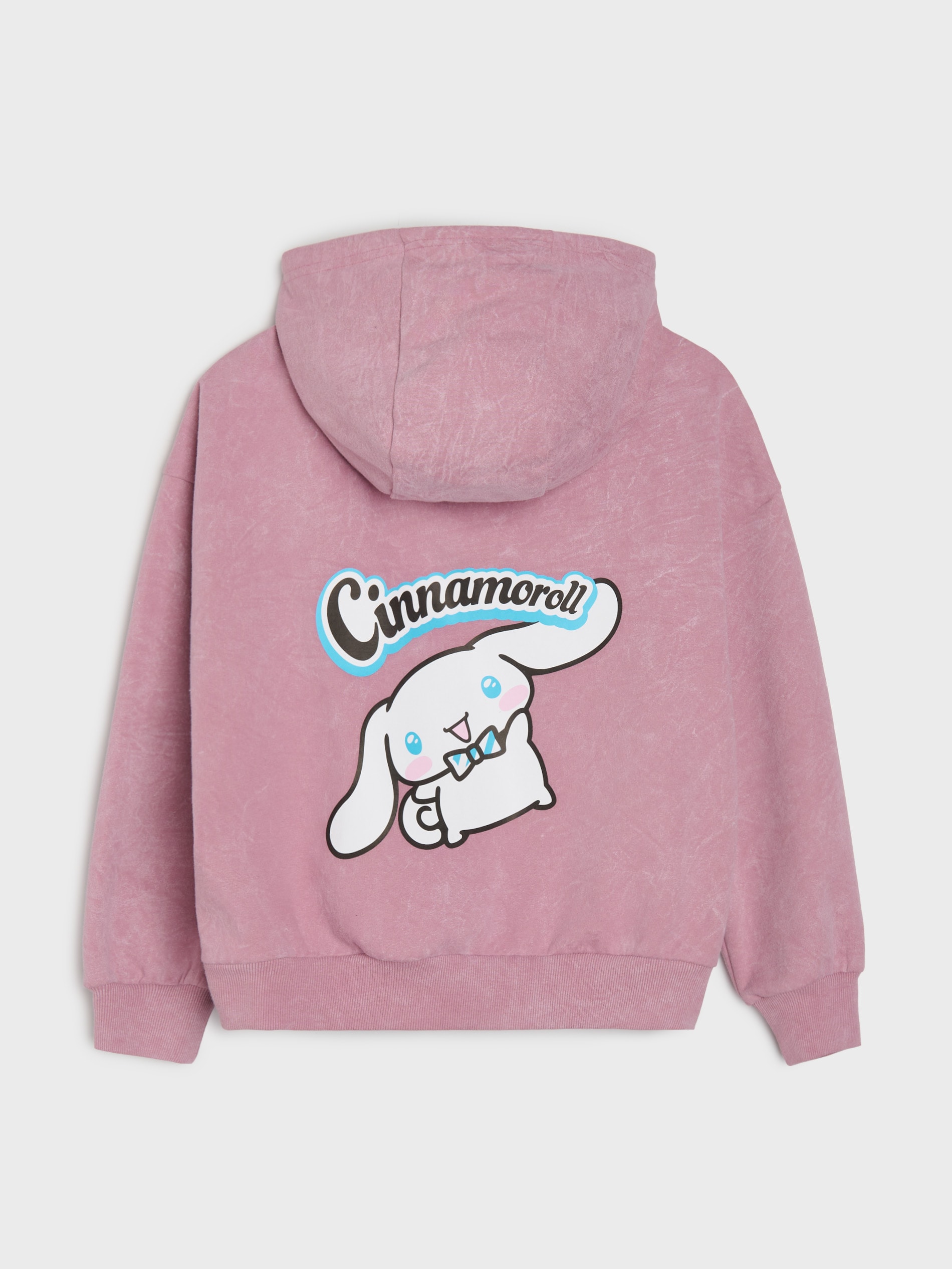 Bawełniana bluza z kapturem z nadrukiem na plecach Cinnamoroll