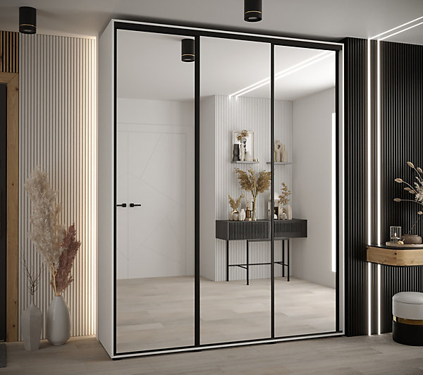 Armoire Davos 2 a portes coulissantes H. 235,2 x L. 190 x P. 60 3 portes
