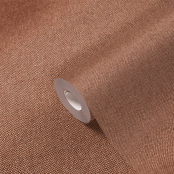 Papier peint vinyle intissé uni aspect tissu terracotta L.1005 x l.53cm GoodHome, Mythe