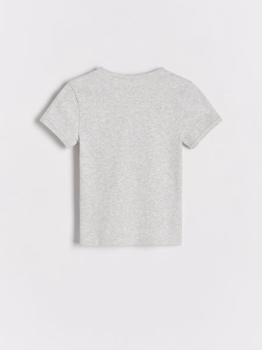 Ribbed Cotton T-Shirt