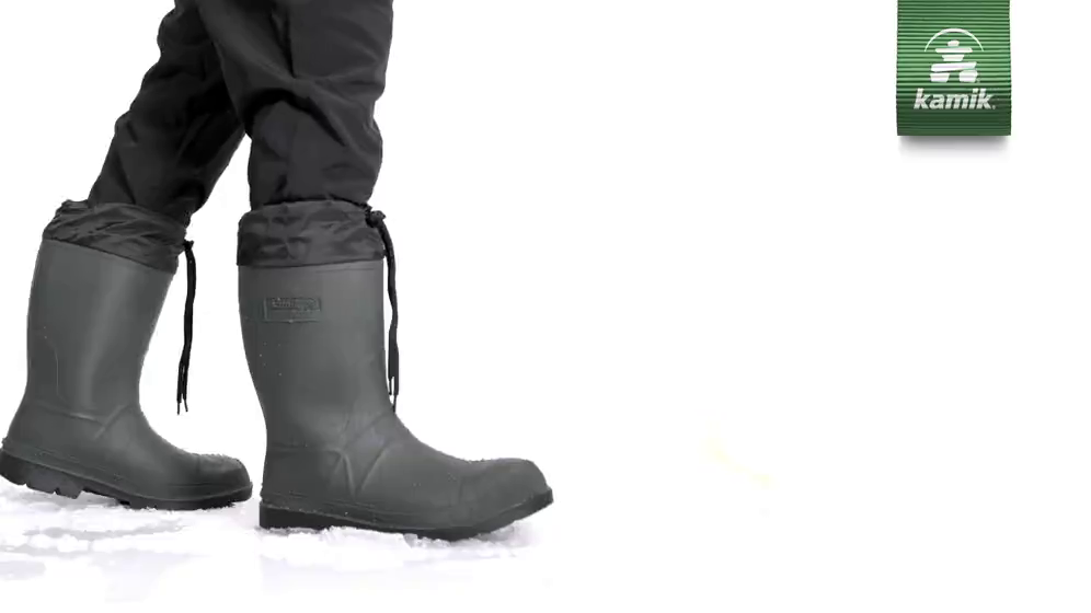 Kamik Kids' Ramrod Canadian-made Waterproof Winter Boots with Liners, Green