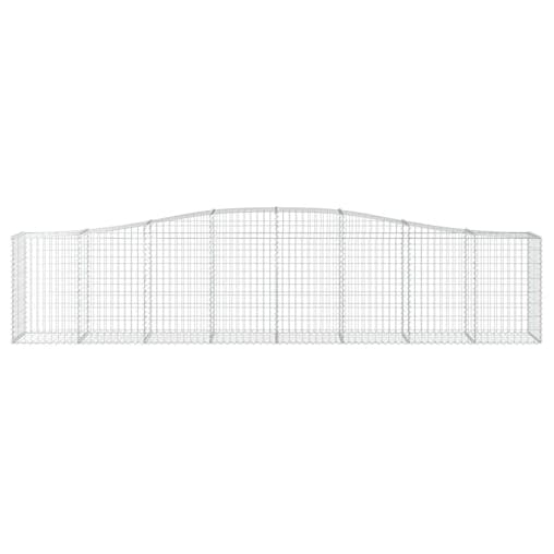 NNEVL Arched Gabion Baskets 2 pcs 400x50x80/100 cm Galvanised Iron