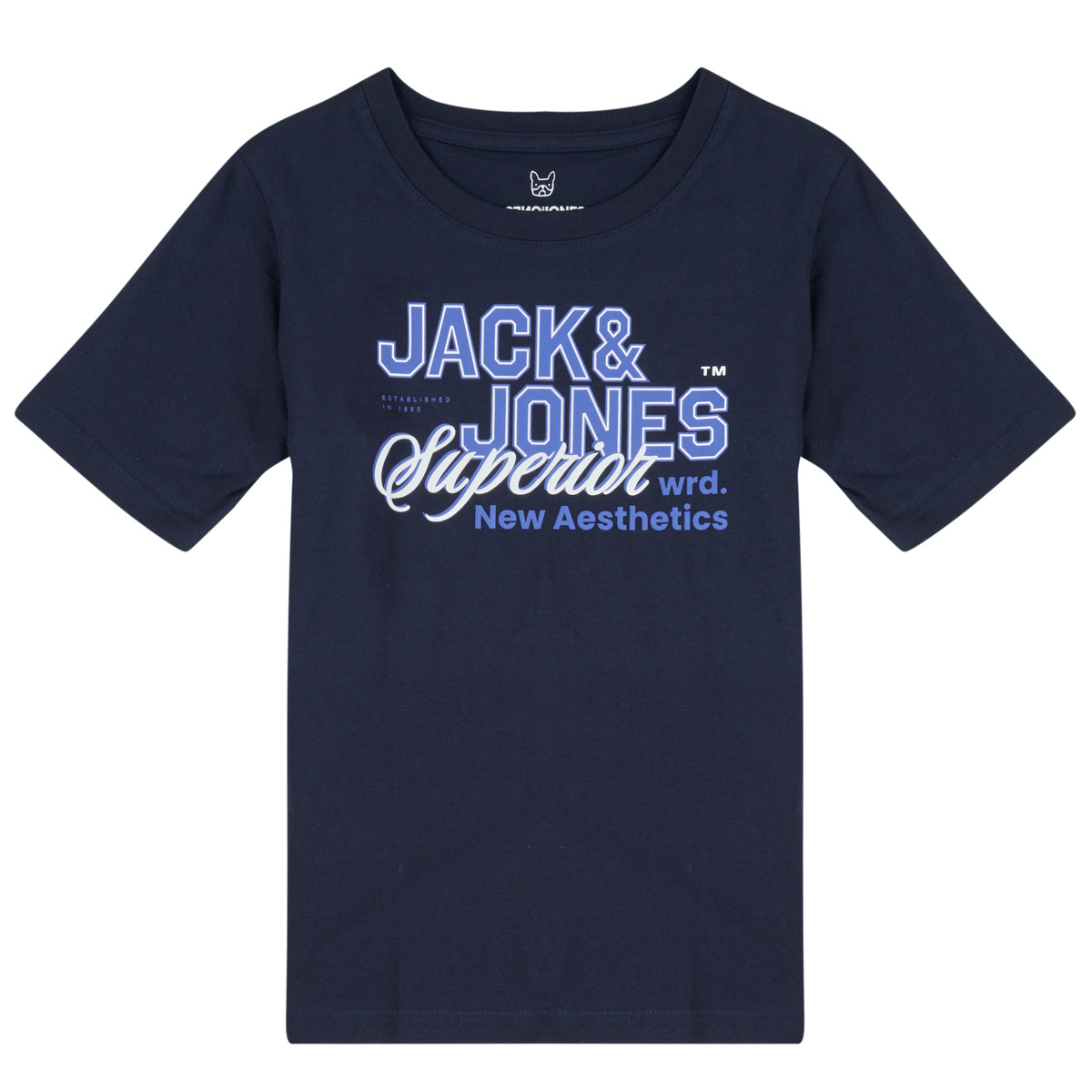 Jack & Jones - JJELOGO TEE SS O-NECK - Marine