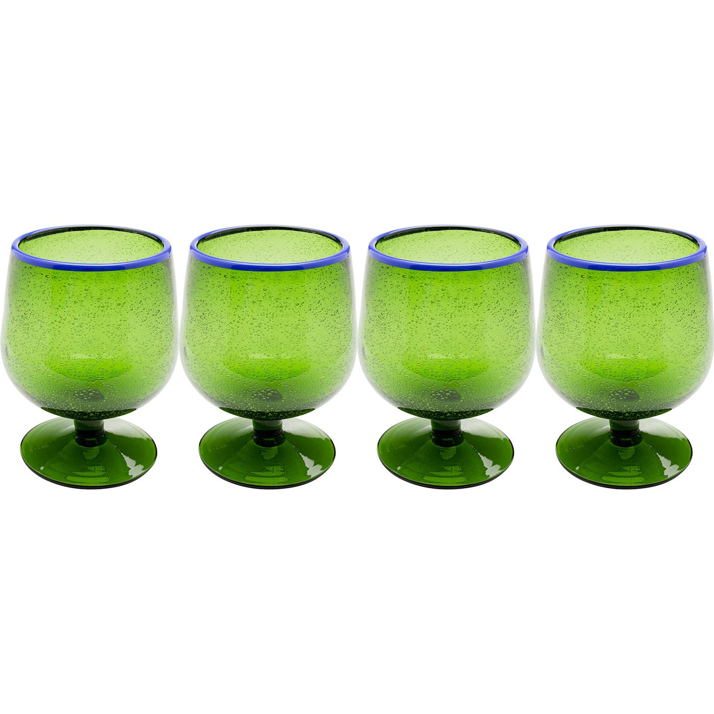 Wijinglazen Bubbles groen (4 set) Kare Design