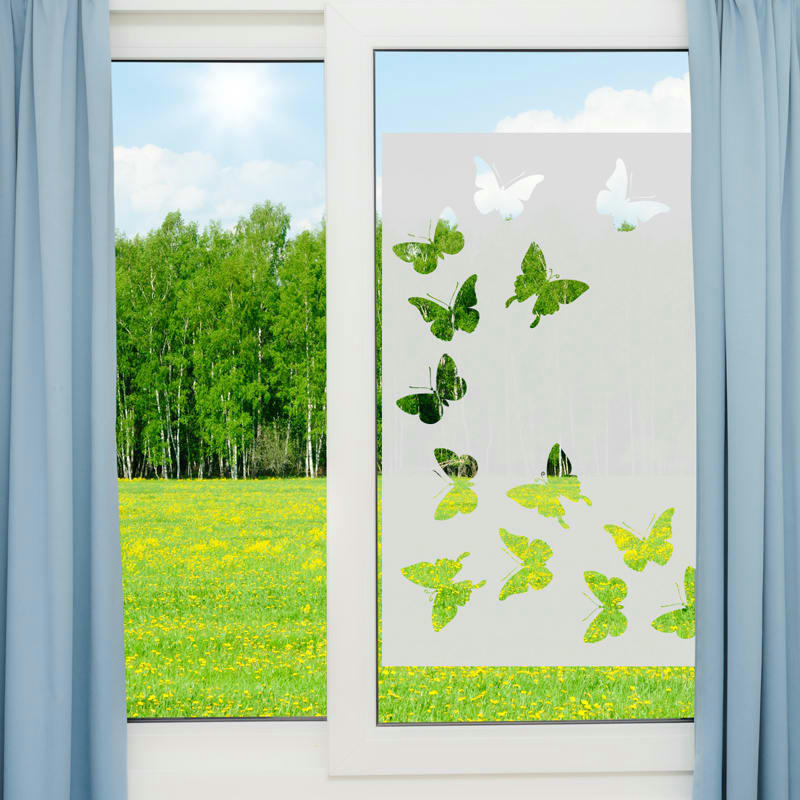 - Film Occultant papillons pour Vitre/Douche 55x85cm