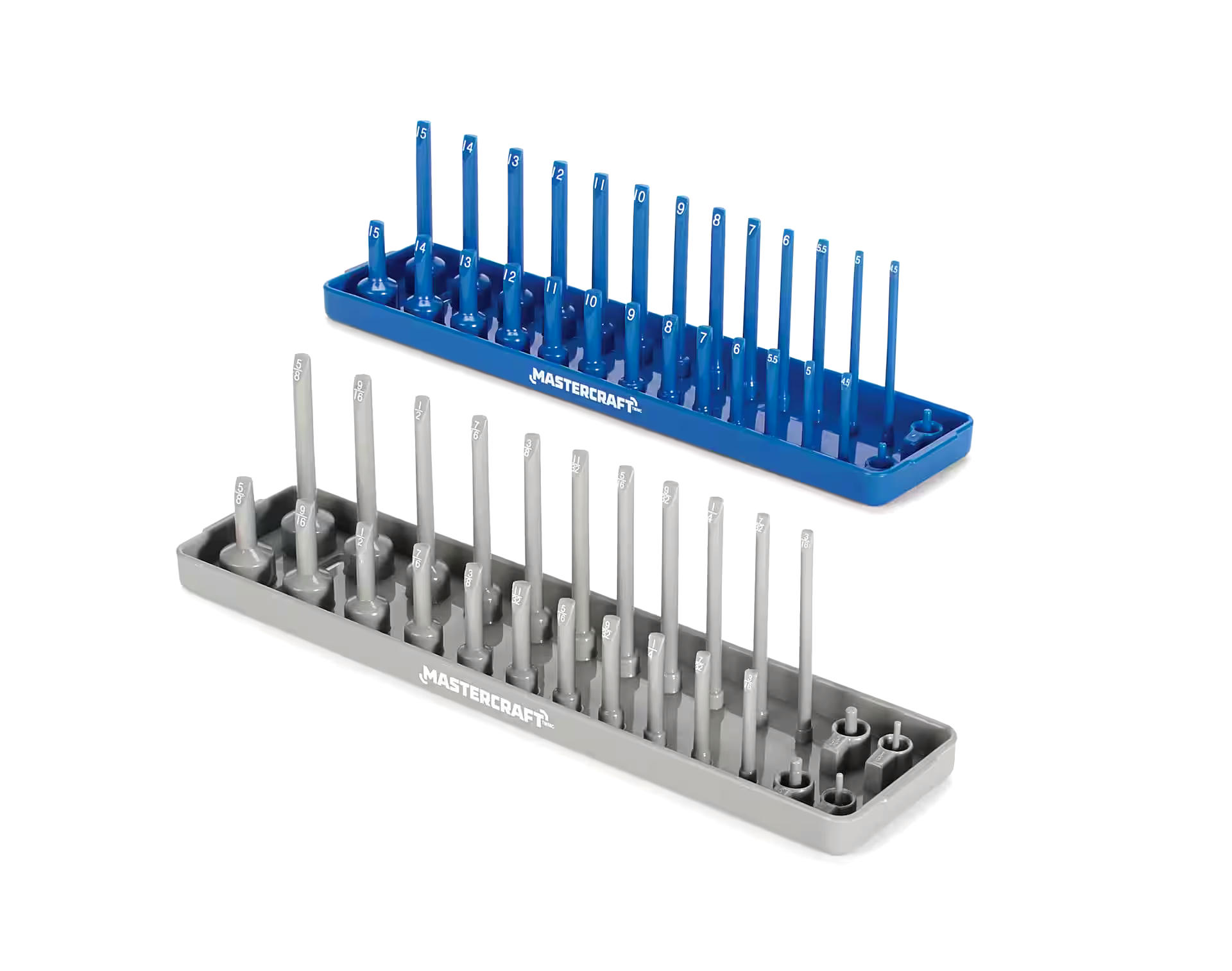 Mastercraft 1/4-in Drive Tall Socket Tray Organizer Set, 2-pk