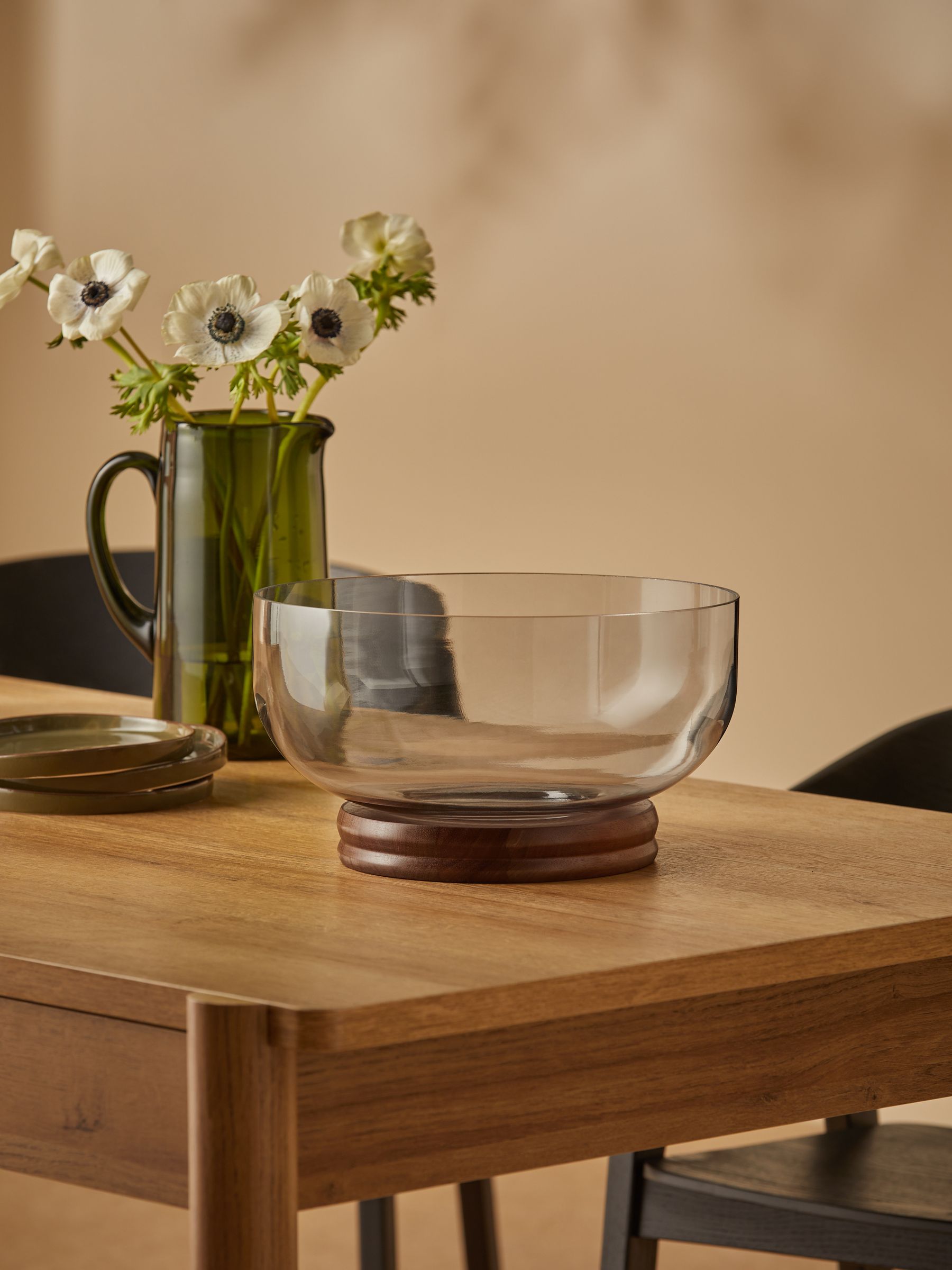 Maleah Fruit Bowl in Smoke Grey