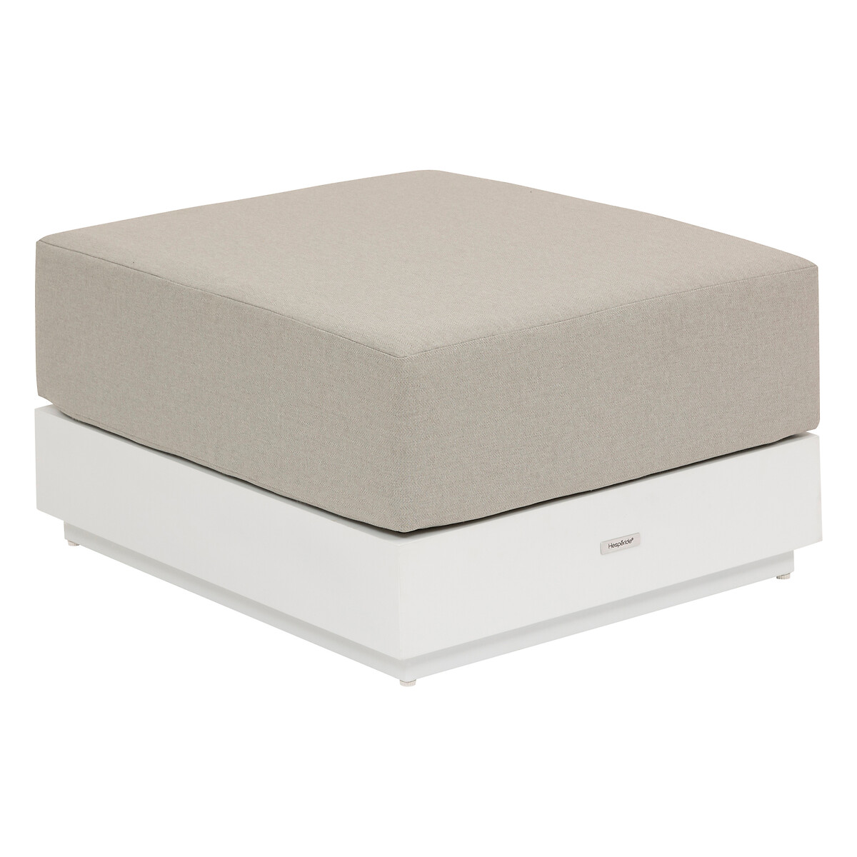 Pufe ALLURE alumínio branco