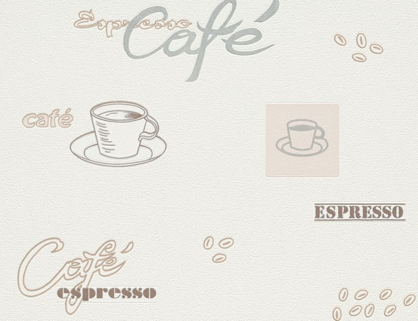 Vinyltapete Kaffeezeit Beige
