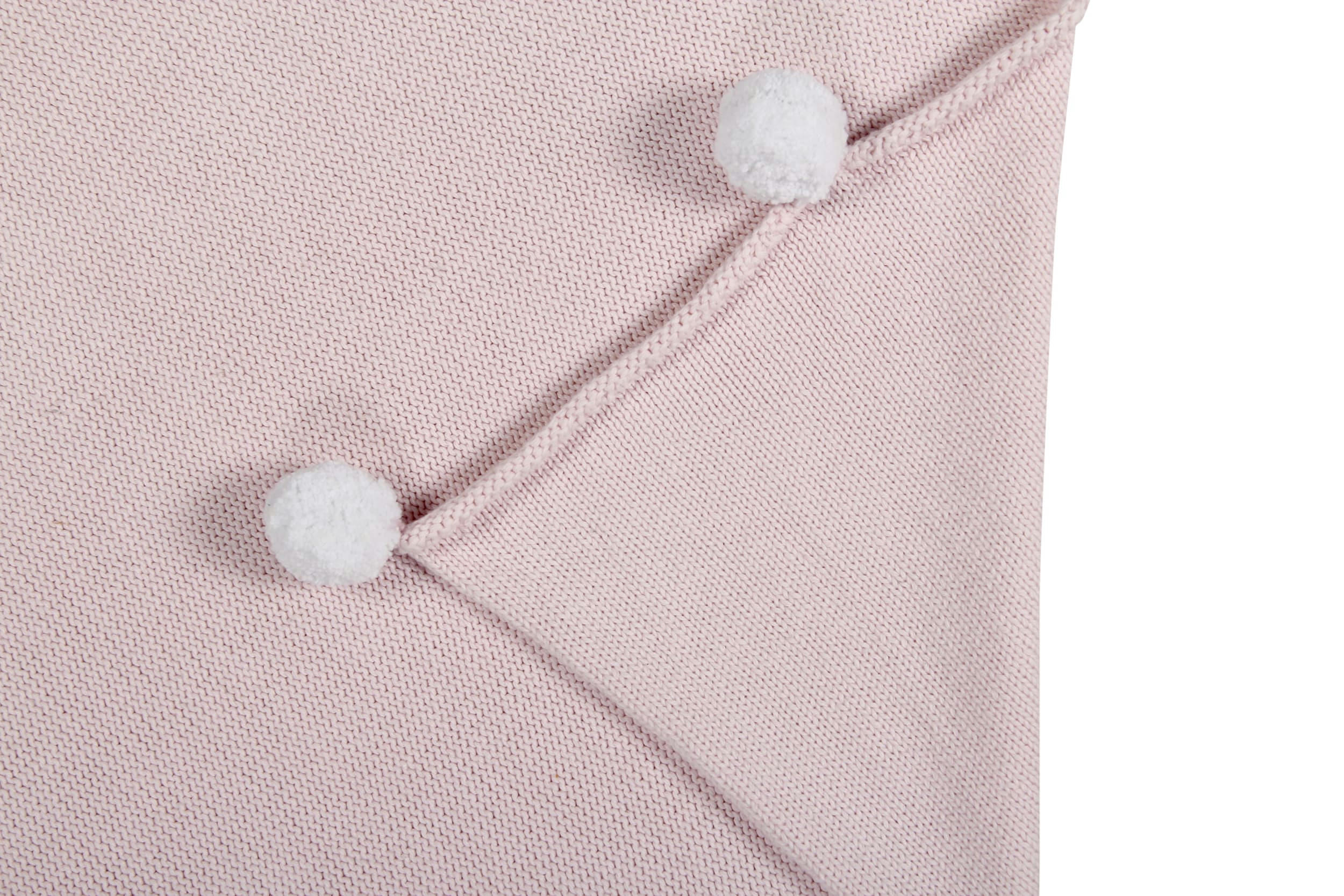 BUBBLY - Plaid en coton rose 100x120