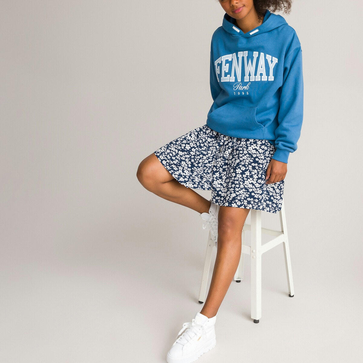 Sweat à capuche oversize Signature, brodé