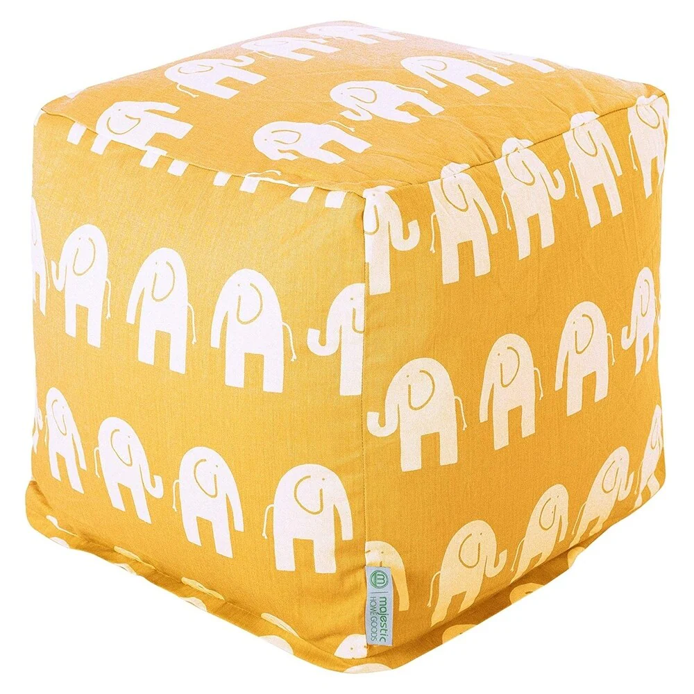 Majestic Home Goods Ellie Indoor Ottoman Pouf Cube