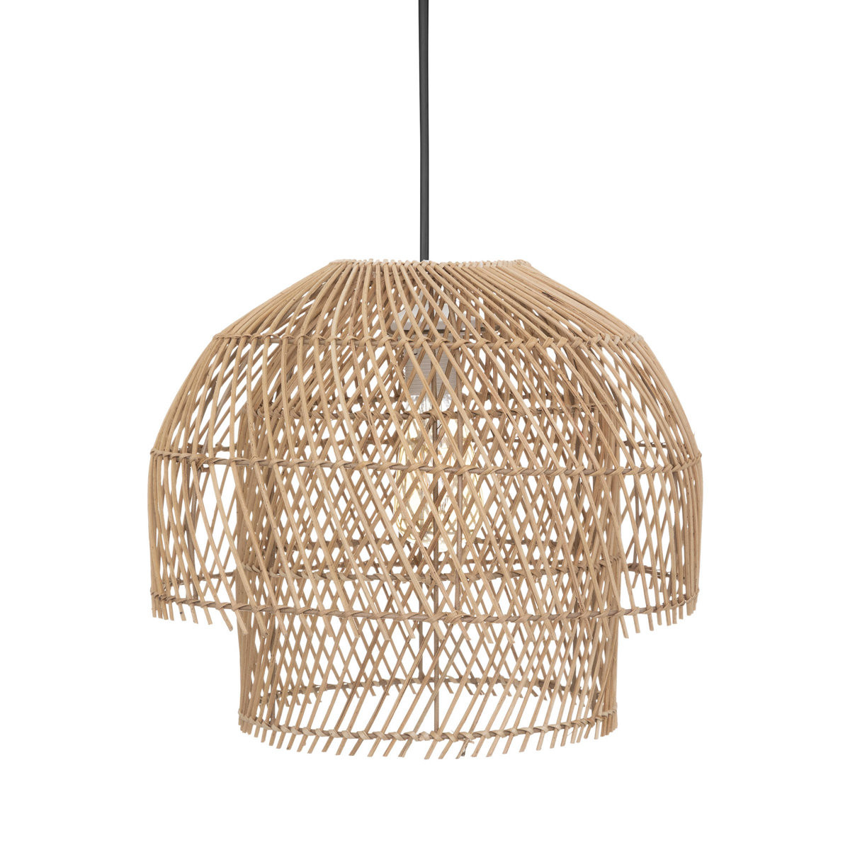 Lampa wisząca rattanowa KERY, Ø 38 cm