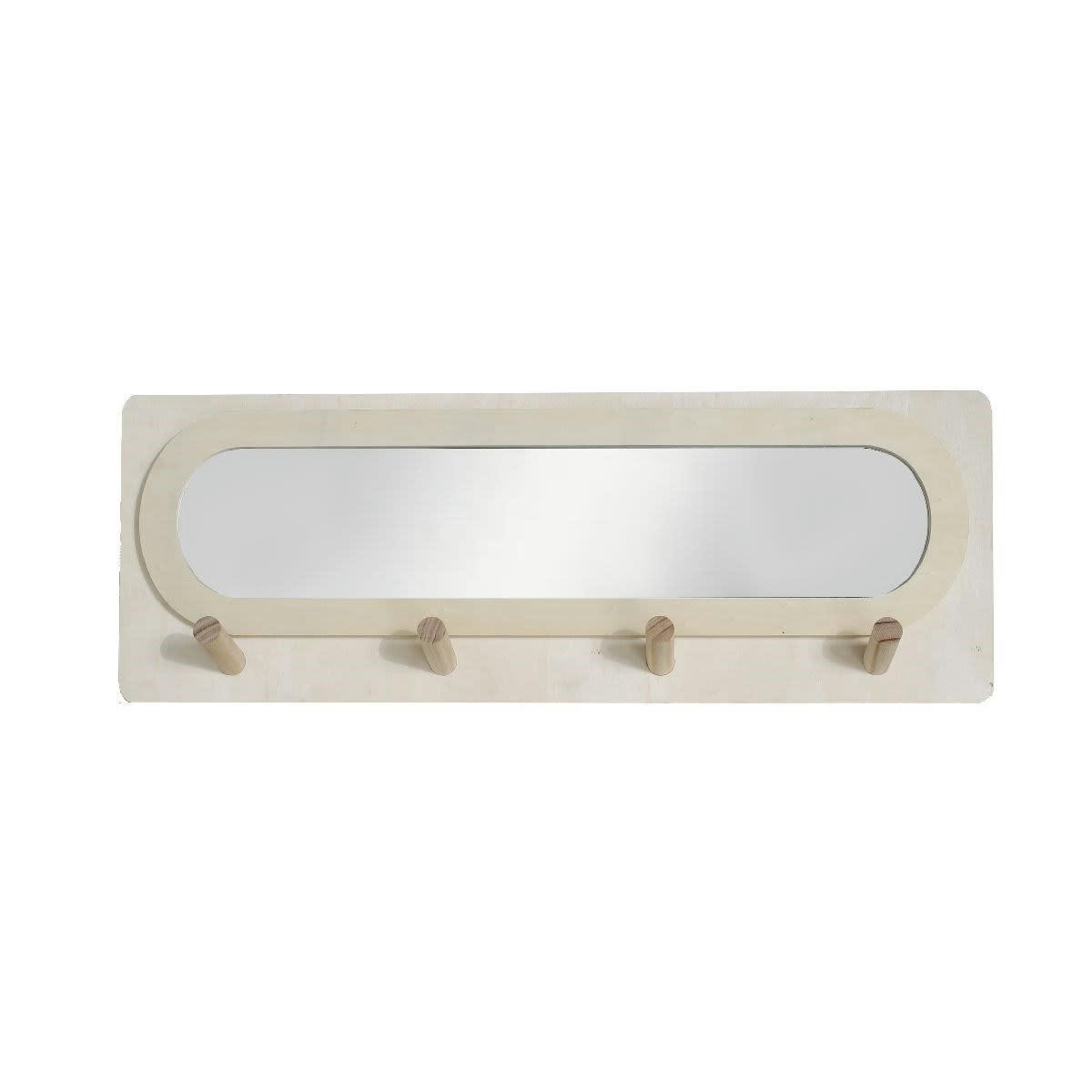 SIMPLICITY - Miroir d'entrée en contreplaqué beige