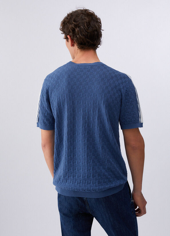 T-shirt in maglia jacquard