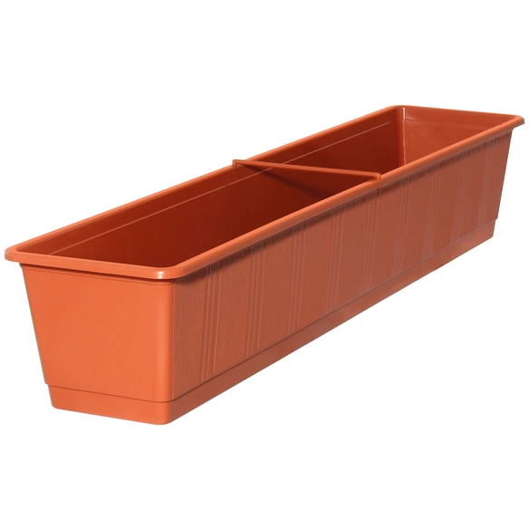 Blumenkasten »Standard«, Polypropylen (PP), terrakottafarben, rechteckig