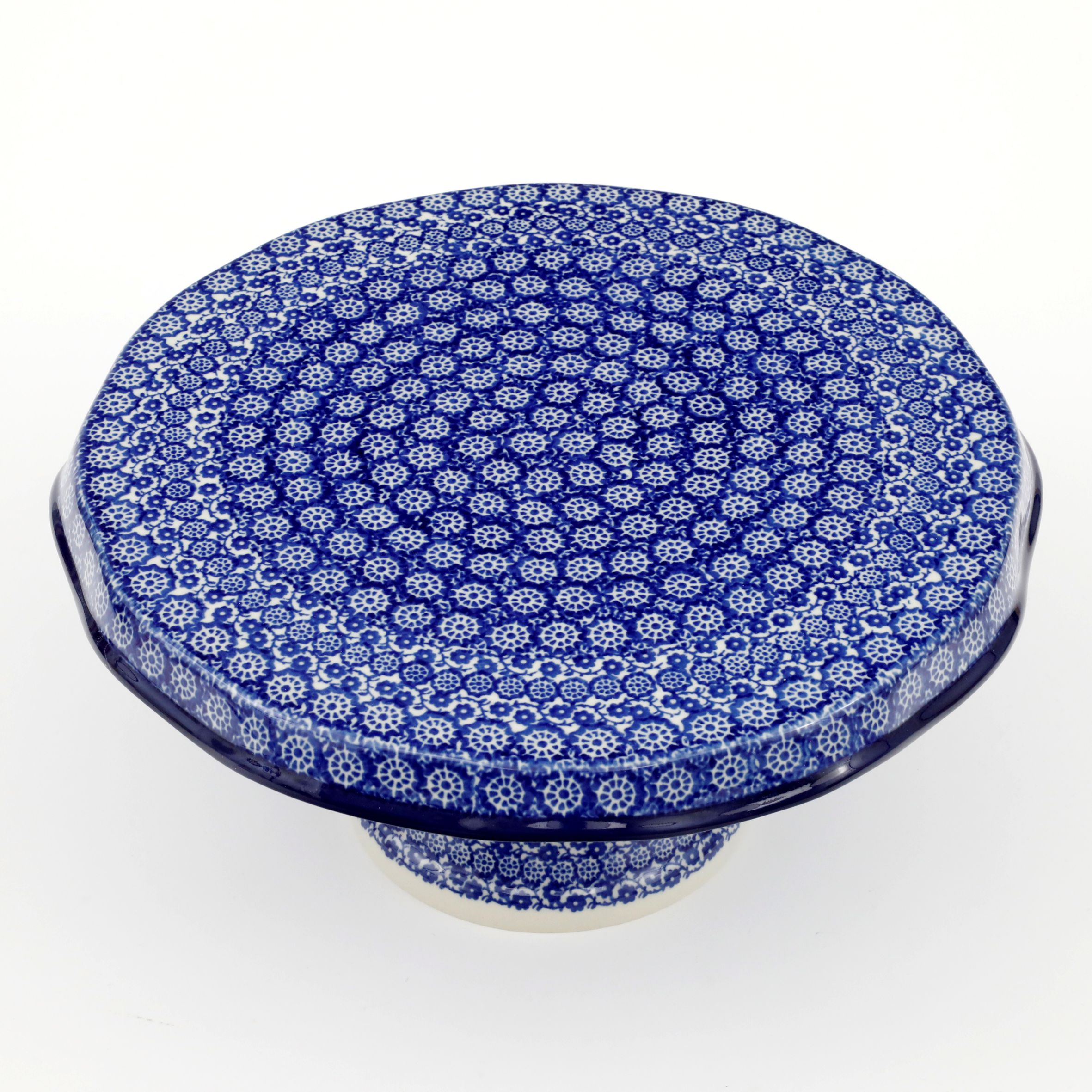 Tortownica ceramiczna 148  2615X Kobaltowa koronka